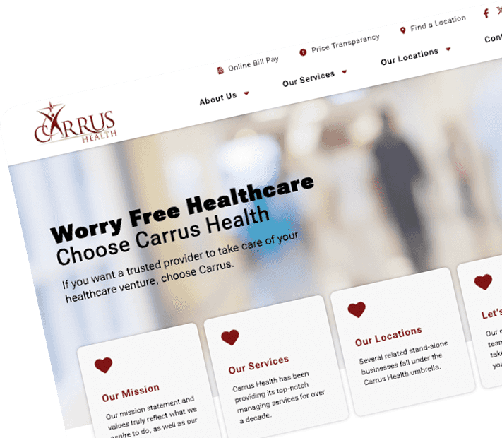 Case Study for Re-developement of Carrus Health website